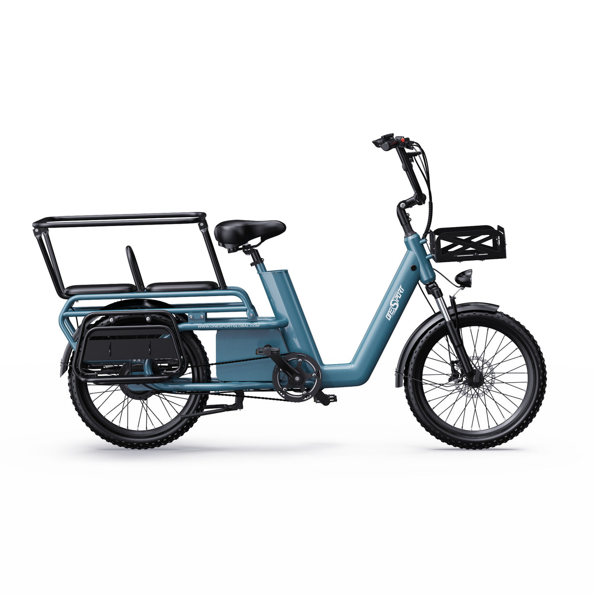 ONESPORT OT01 20" Step-Through Longtail Cargo Electric Bike 650W Motor 48V 27Ah Battery