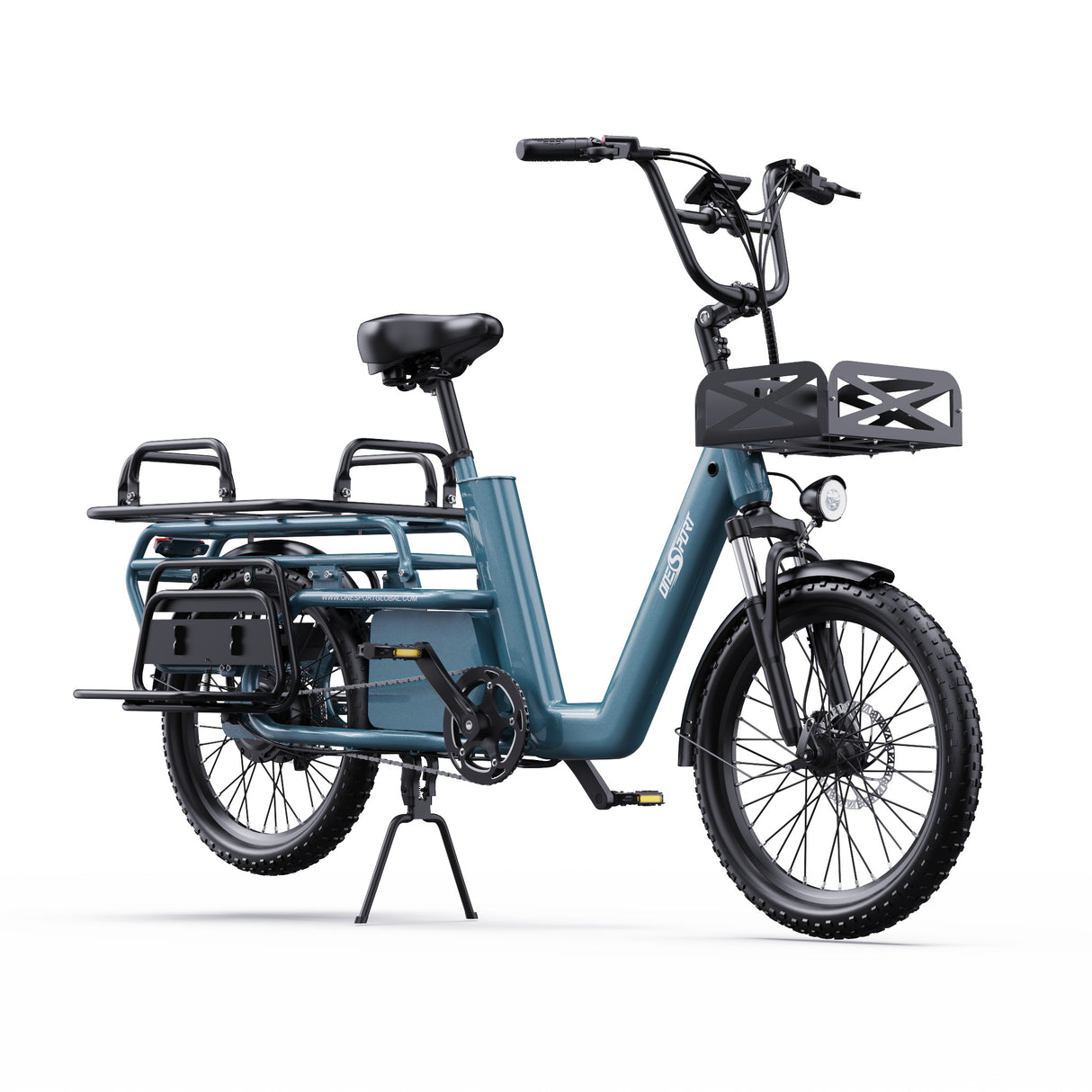 ONESPORT OT01 20" Step-Through Longtail Cargo Electric Bike 650W Motor 48V 27Ah Battery