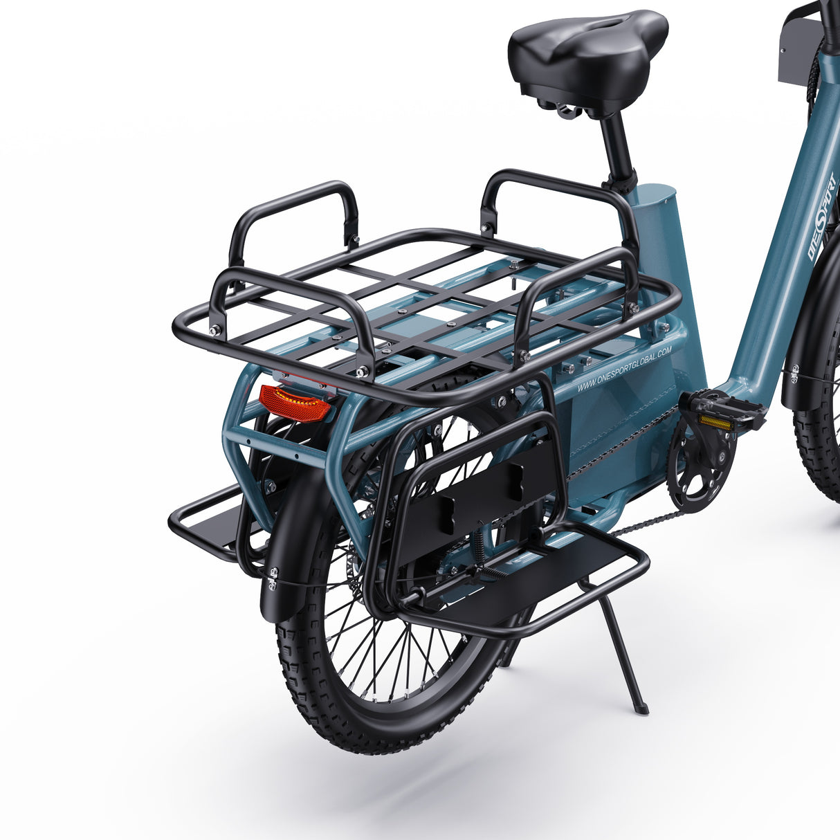 ONESPORT OT01 20" Step-Through Longtail Cargo Electric Bike 650W Motor 48V 27Ah Battery