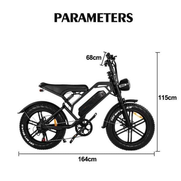 QMWHEEL V20 Pro 20" Off Road Electric Bike 1000W Motor 48V 18.2Ah Battery