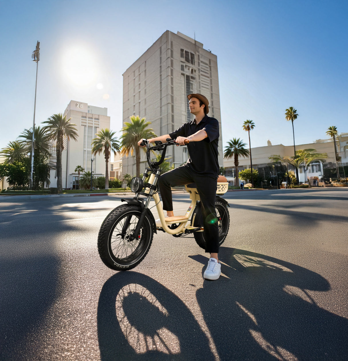ONESPORT W77 20" Retro Electric Bike 500W Motor 48V 18Ah Battery
