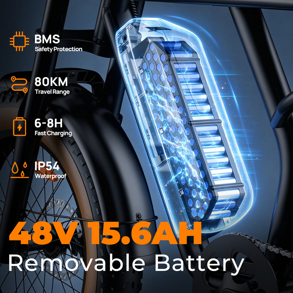 URLIFE T9 20" Off Road Electric Bike 250W Motor 48V 15.6Ah Battery (UK&EU Version)