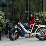 OneSport OT16-2 Bicicleta eléctrica plegable de 20 pulgadas, motor de 250 W, batería de 48 V y 15,6 Ah, compatible con aplicación