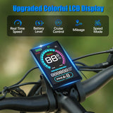ZADA LB09 26" 750W (1500 Peak ) Motor Fat Tire Step-through Full Suspension Mountain Electric Bike 48V 18Ah Battery
