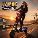 GLEERIDE A7 MAX 13" Off-road Electric Scooter 2*5000W Motors 72V 50Ah Battery