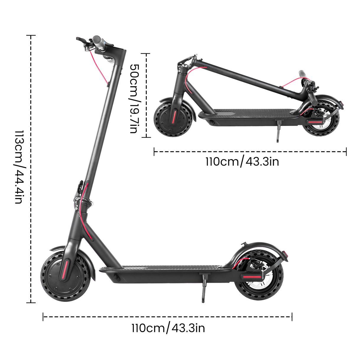 GLEERIDE A8 Mini 8.5" Folding Electric Scooter 350W Motor 36V 6Ah Battery