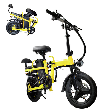 GleeRide A9 14" Mini Folding Electric Bike 750W Peak Motor 48V 20Ah Battery