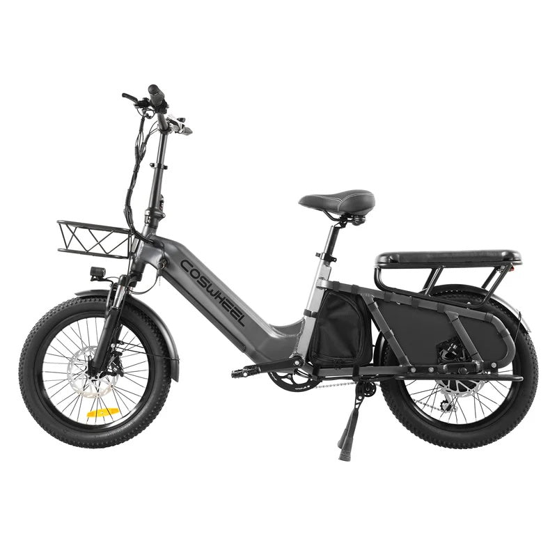 COSWHEEL HQ20 20" Cargo Electric Bike 1300W Peak Motor 48V 19.2Ah Battery