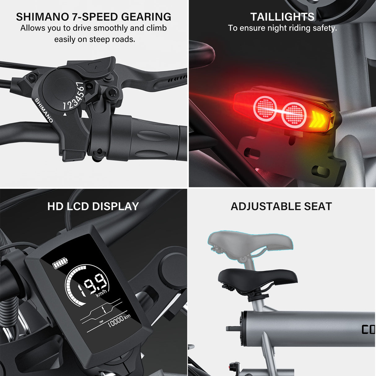 COSWHEEL T20 20" Electric Dirt Motorbike 1000W Motor Motor 48V 20Ah Battery