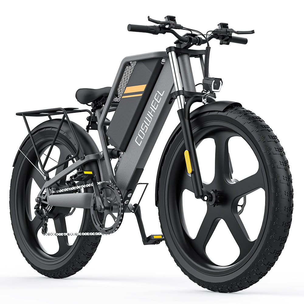 COSWHEEL T26 26" Fat Tire Off-Road Electric Bike 1000W Motor 48V 25Ah Battery