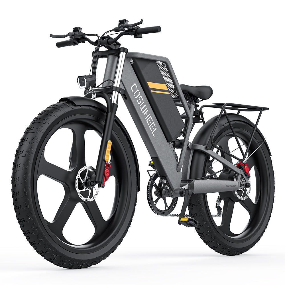 COSWHEEL T26 26" Fat Tire Off-Road Electric Bike 1000W Motor 48V 25Ah Battery