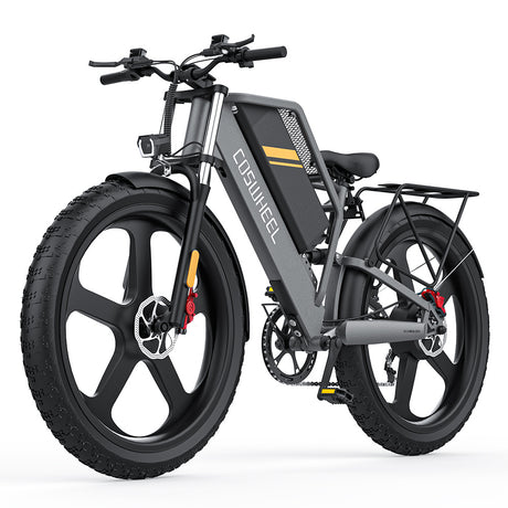 COSWHEEL T26 26" Fat Tire Off-Road Electric Bike 1000W Motor 48V 25Ah Battery