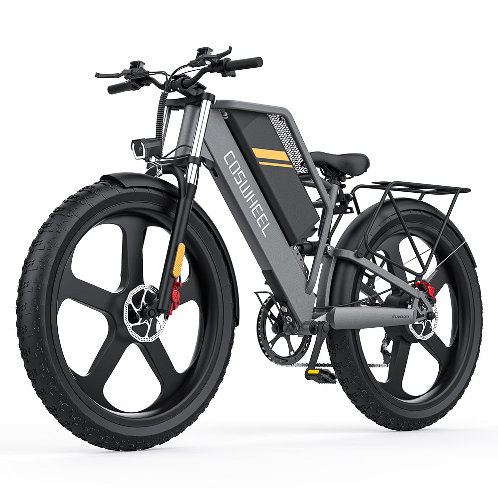 COSWHEEL T26 26" Fat Tire Off-Road Electric Bike 1000W Motor 48V 25Ah Battery