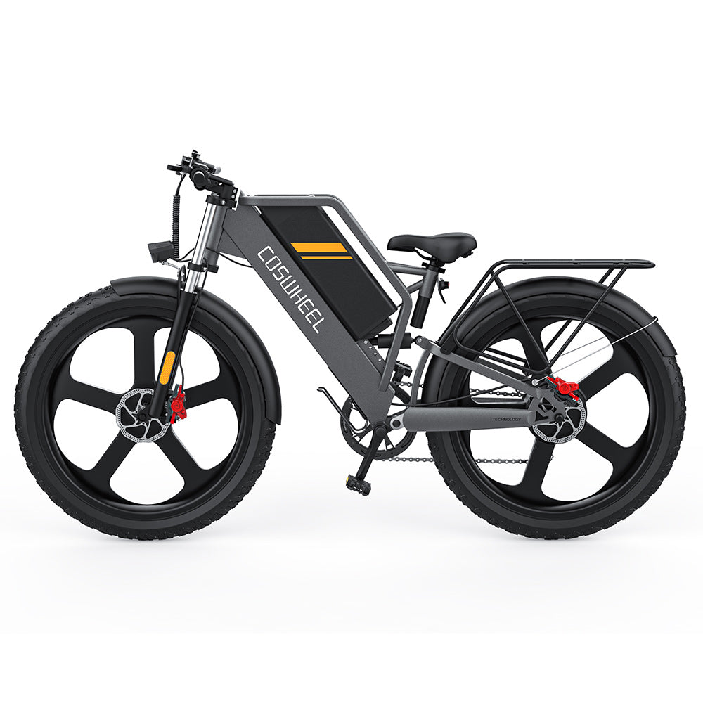 COSWHEEL T26 26" Fat Tire Off-Road Electric Bike 1000W Motor 48V 25Ah Battery