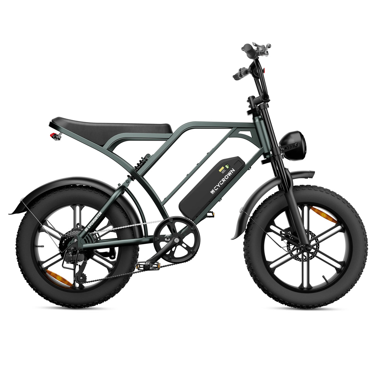 CYCROWN Hunter 20" Retro Electric Dirt Bike 750W Motor 48V 13+13Ah Dual Batteries