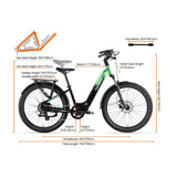 CYRUSHER Grace 27.5“ City Electric Bike 250W Motor 48V 15Ah Battery
