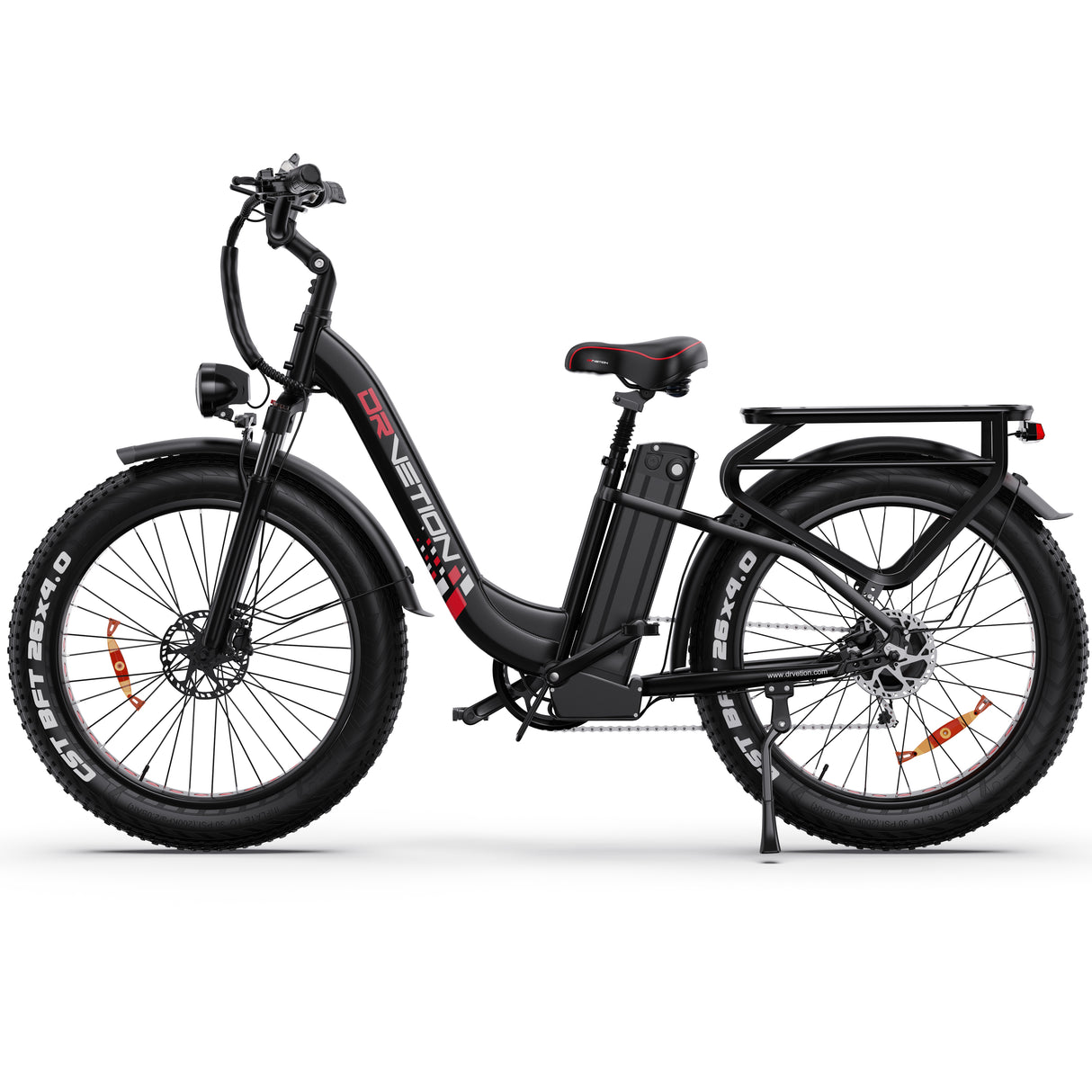 DRVETION CTR26 26" Step-Thru E-Bike 1000W Peak Motor 48V 15AH/20Ah Battery