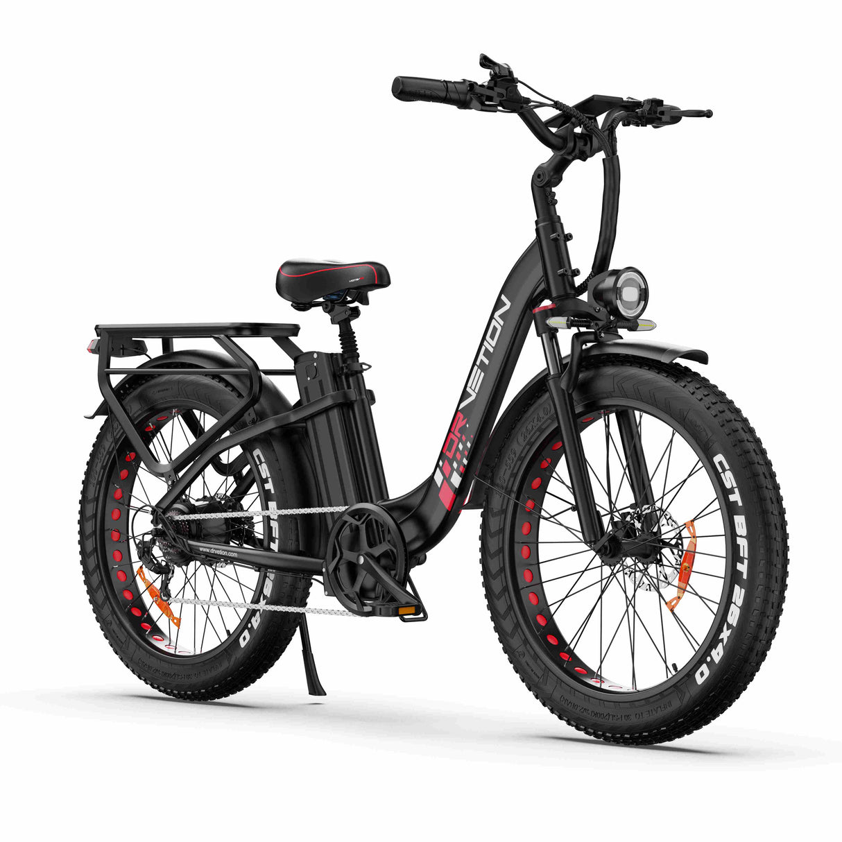DRVETION CTR26 26" Step-Thru E-Bike 1000W Peak Motor 48V 15AH/20Ah Battery