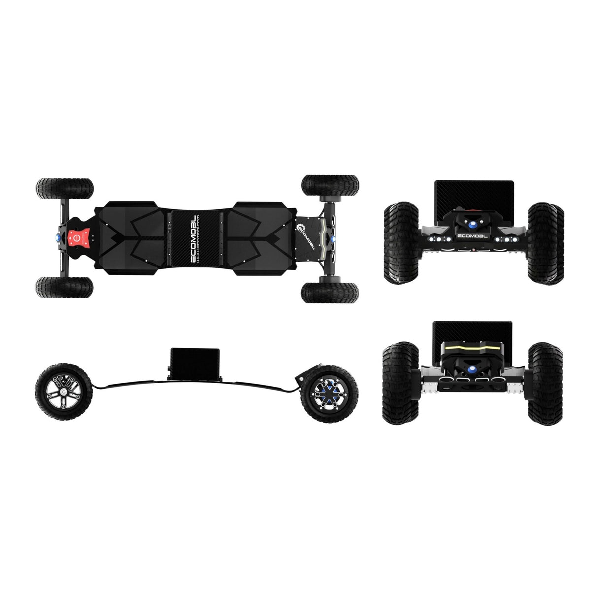 ECOMOBL Telum 2WD Electric Skateboard 2*3800W 16Ah Battery