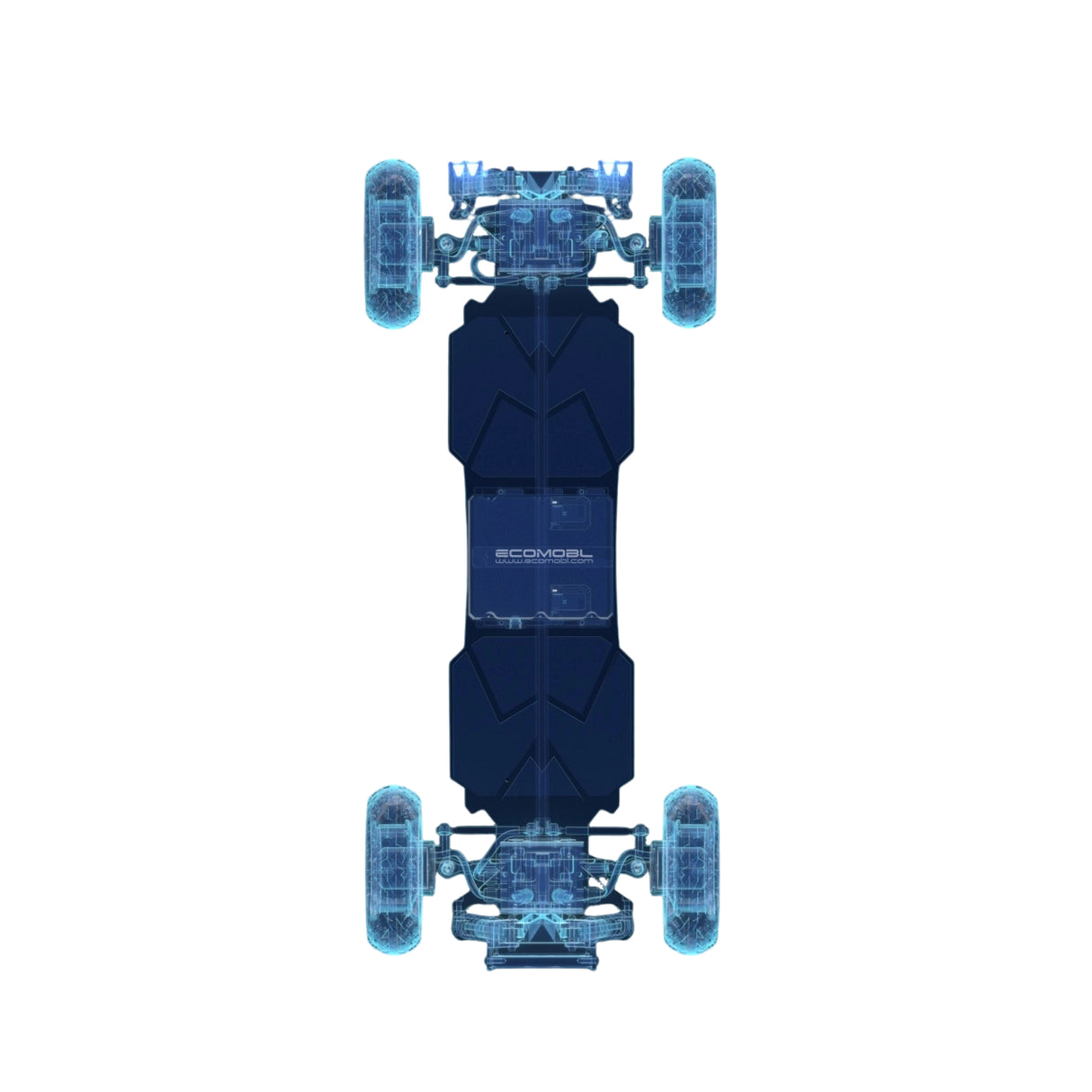 ECOMOBL Hybrid X5 4WD Electric Skateboard 4*4900W Motor 24Ah Battery