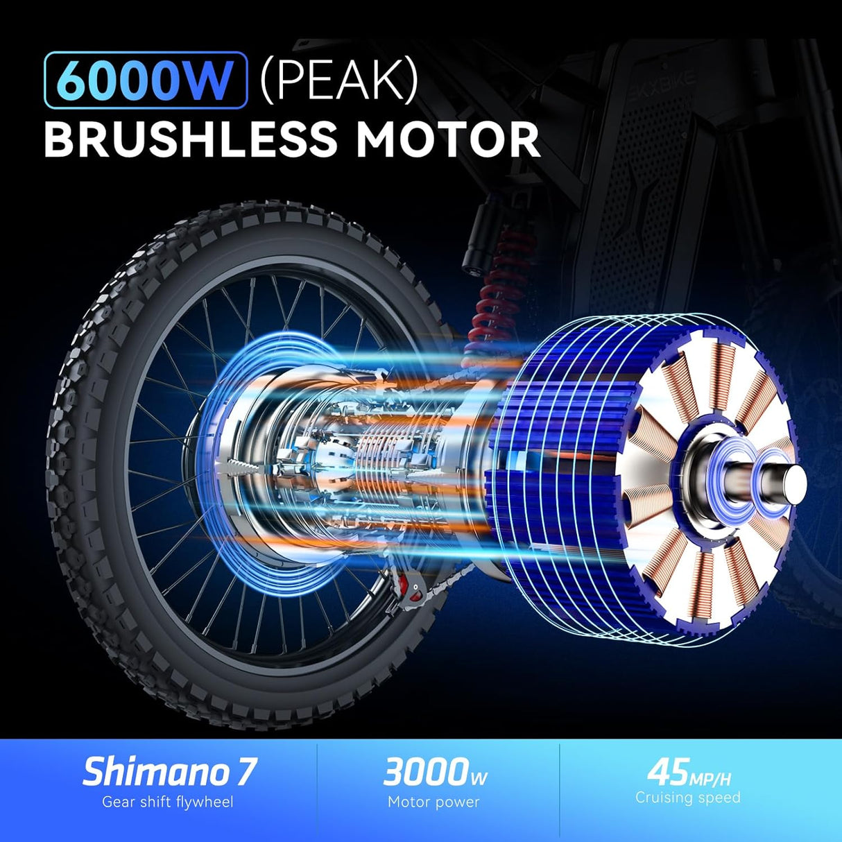 EKXBIKE X21 20" Electric Dirt Bike 2000W Motor 48V 35Ah Battery