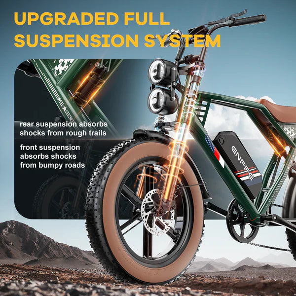 ENFFN EAES-2S Max 20" Off Road Electric Bike 1500W Motor Peak 48V 22.5Ah Battery