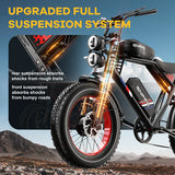 ENFFE EAES-2D Ultra 20" Off Road Electric Bike 3000W Dual Motor 48V 45Ah Dual Battery