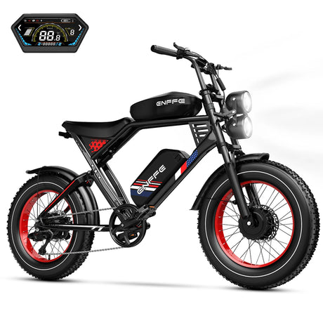 ENFFN EAES-2D Ultra 20" Off Road Electric Bike 3000W Dual Motor 48V 45Ah Dual Battery