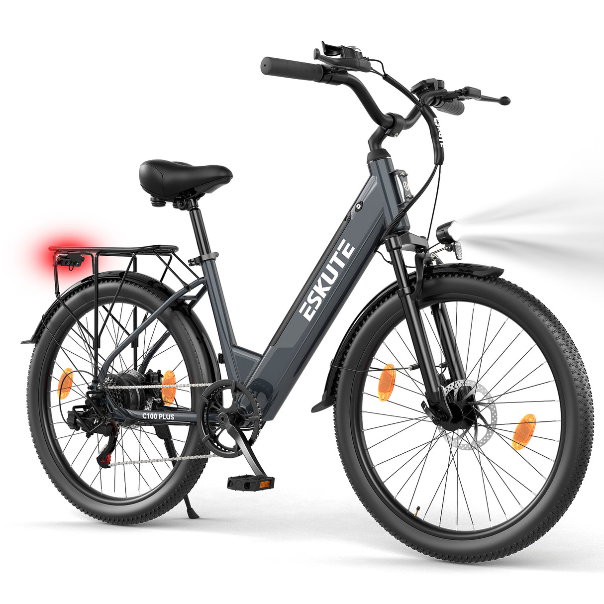 ESKUTE C100 Plus 26" Commuter Electric Bike 250W Motor 36V 13Ah Battery