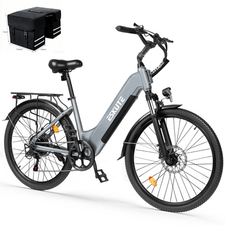 ESKUTE C202 26" Step-Thru E-Bike 250W Motor 48V 17.5Ah Battery