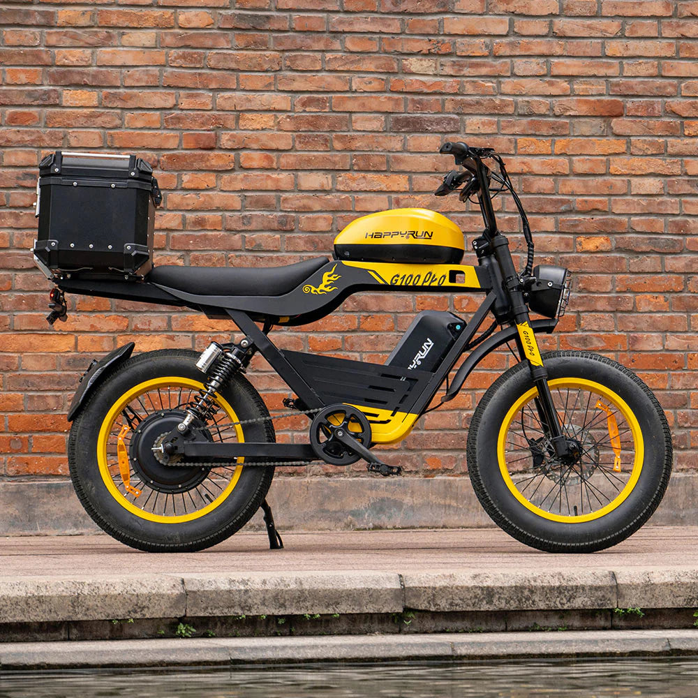 HAPPYRUN G100 Pro Global Comme Morative Electric Bikes All-Terrain Electric Motor Bike 3000w Motor 18Ah + 15Ah Dual Battery