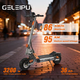 GELEIPU GTEVO 11" All-Terrain Electric Scooter 1600W*2 Dual Motors 60V 36Ah Battery