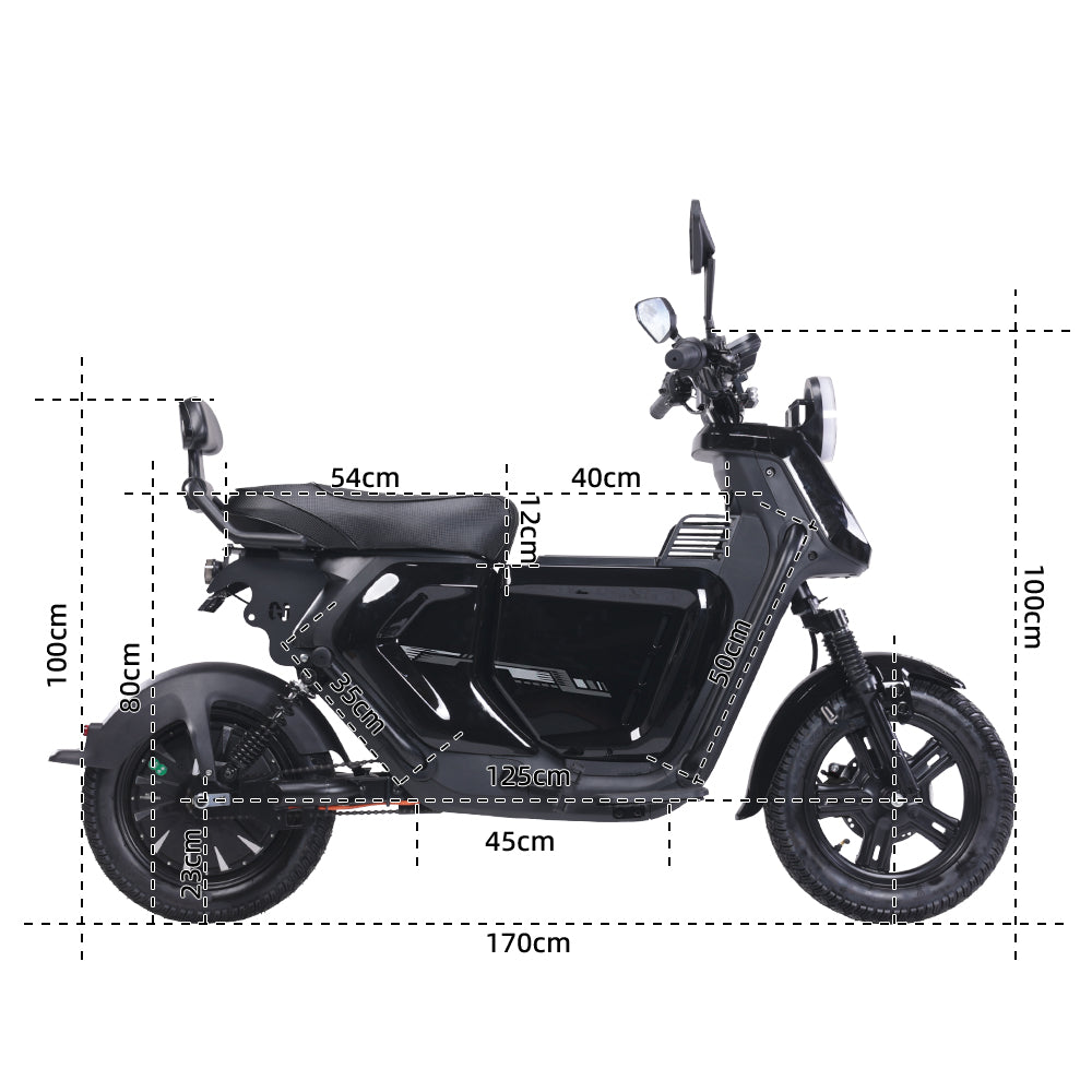 BEZIOR XIAONIU A  12" Off-Road Electric Bike 1500W Motor 48V 20Ah Battery