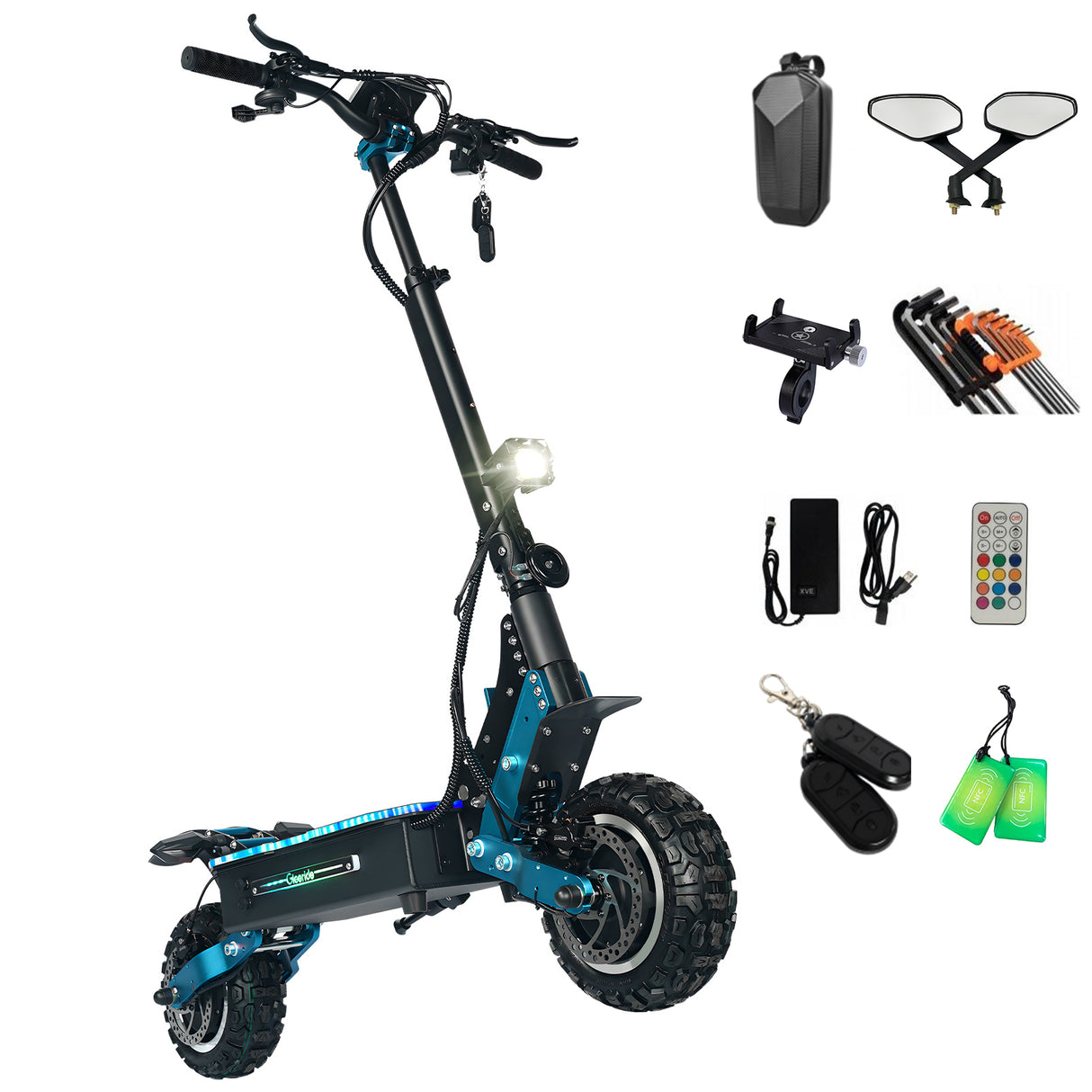 GLEERIDE H5 11" Off-Road Electric Scooter 3000W*2 Dual Motor 60V 30Ah LG Battery
