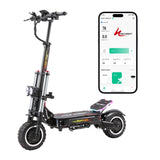 HALO KNIGHT T107 Pro 11" Foldable Electric Scooter 3000 W*2 Dual Motor 60V 38.4 Ah Battery