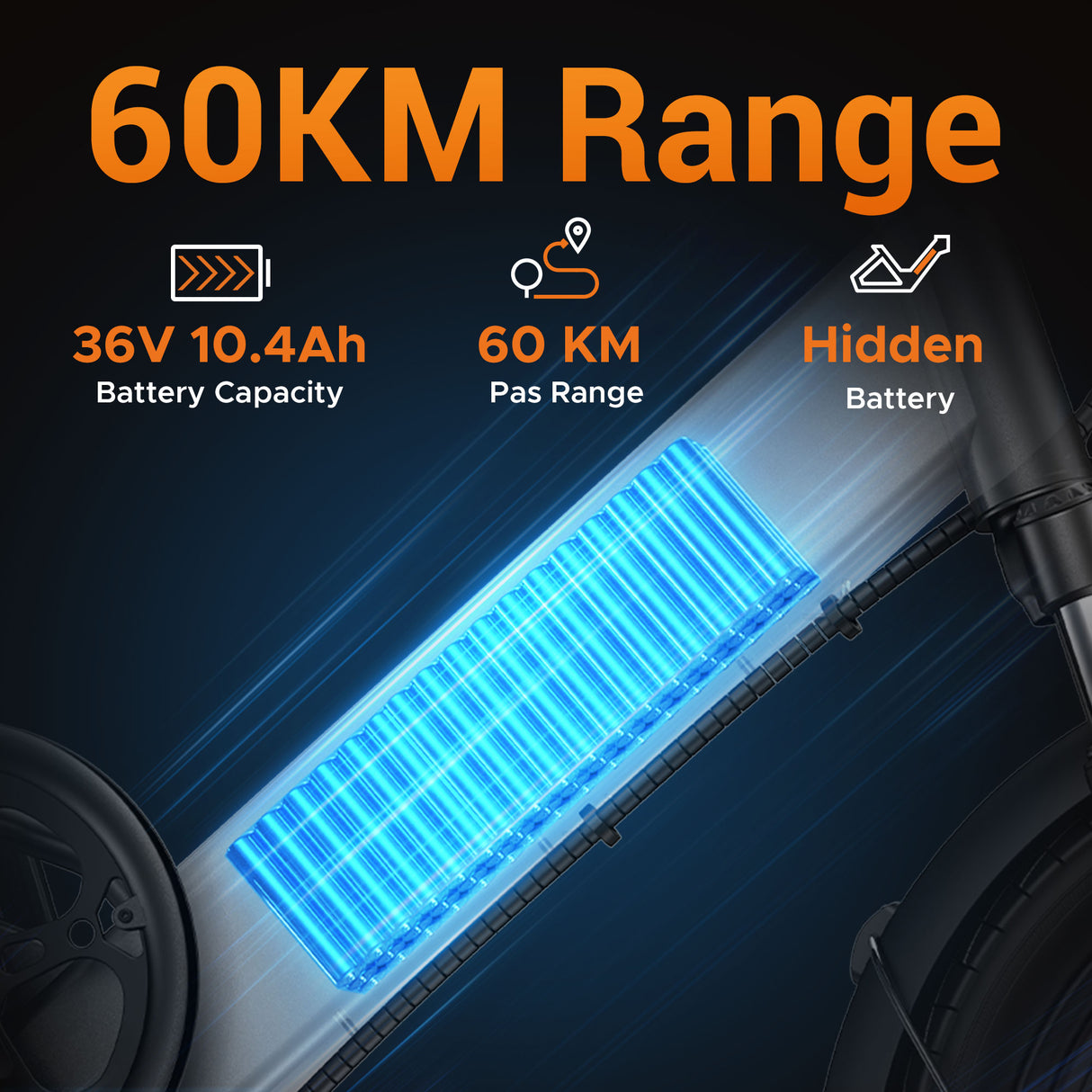 HILLMILES Mile 1 14" Step-through E-bike For Women 250W Motor 36V 10.4Ah Battery