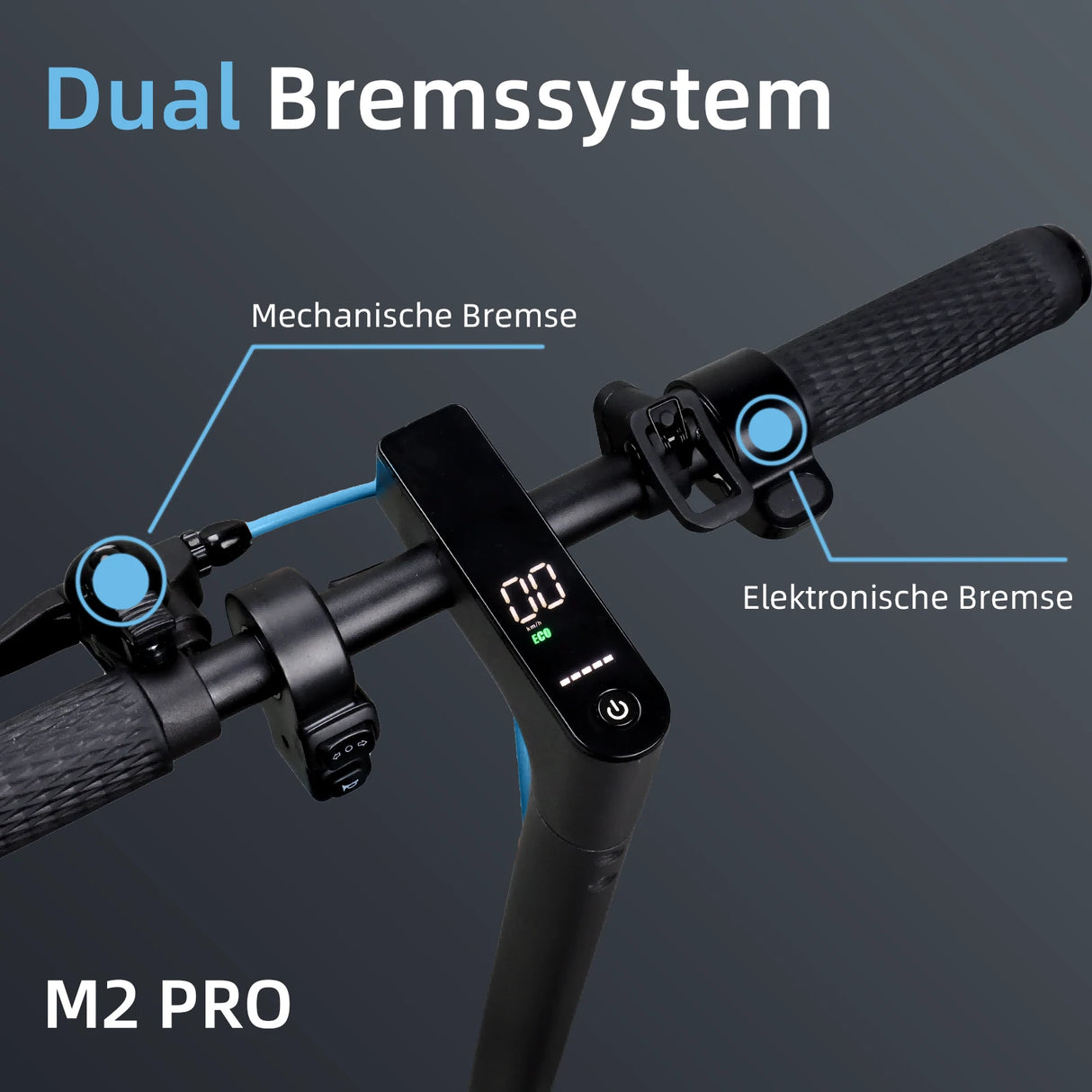 HONEYWHALE M2 Pro Folding Electric Scooter with App Control Bluetooth 500W Peak Motor 36V 7.8Ah Battery