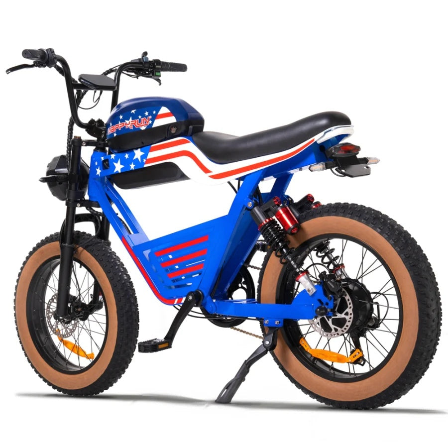 HAPPYRUN G100 Global Comme Morative Electric Bikes All-Terrain Electric Motor Bike 1000w Motor 18Ah+20Ah Dual Battery