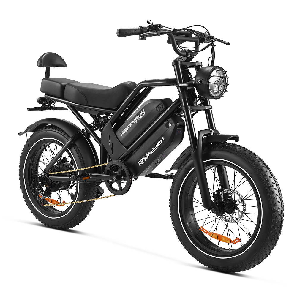 HAPPYRUN G70 20" Electric Cargo Bike with Long Range 2000W Motor Dual 20Ah+18Ah Batteries