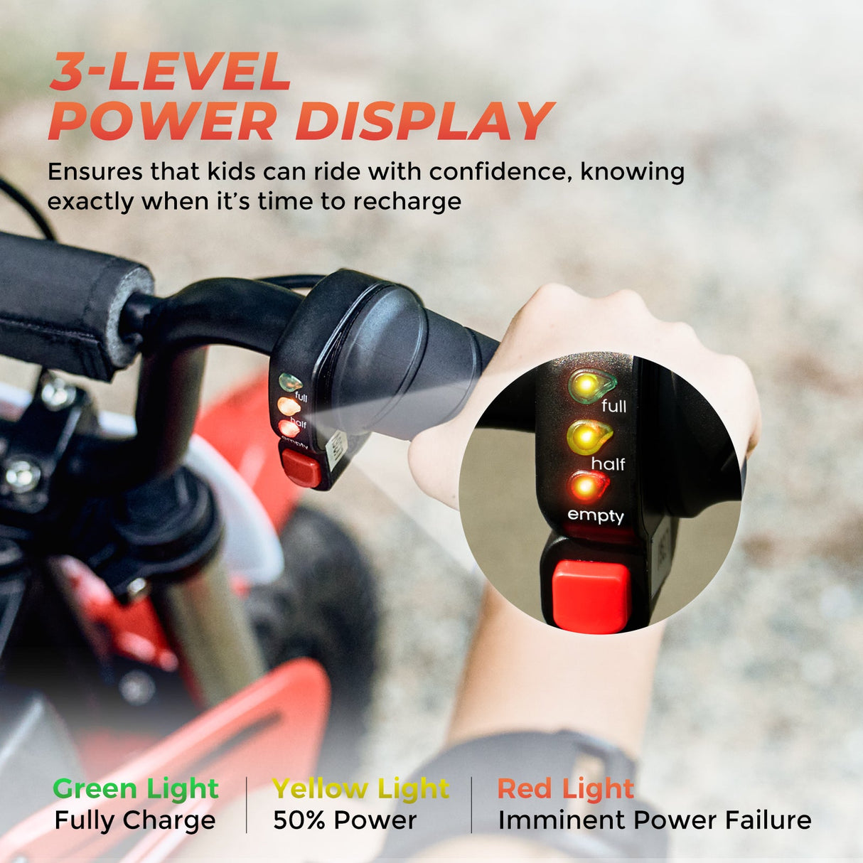 ISINWHEEL A12 12" Electric Dirt Motorbike For Kids 350W Motor 36V 5.2Ah Battery