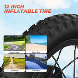 ISINWHEEL A12 12" Electric Dirt Motorbike For Kids 350W Motor 36V 5.2Ah Battery