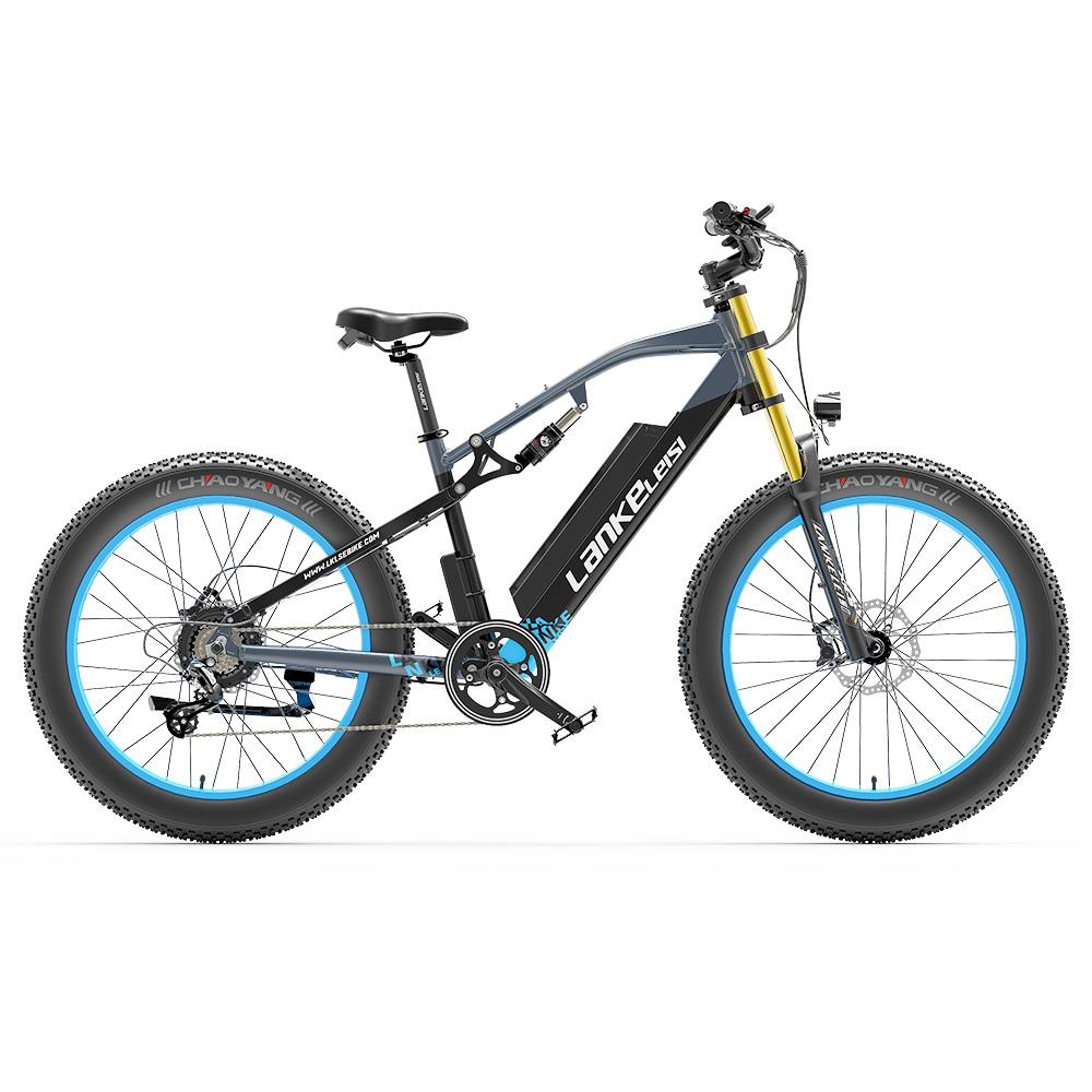 LANKELEISI RV700 gros pneu vélo électrique 16Ah 48V 1000W batterie 26 pouces