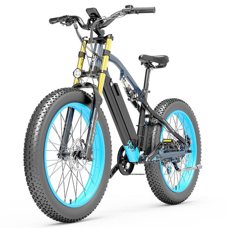 LANKELEISI RV700 Fat Tire Electric Bike 16Ah 48V 1000W 26inch Battery