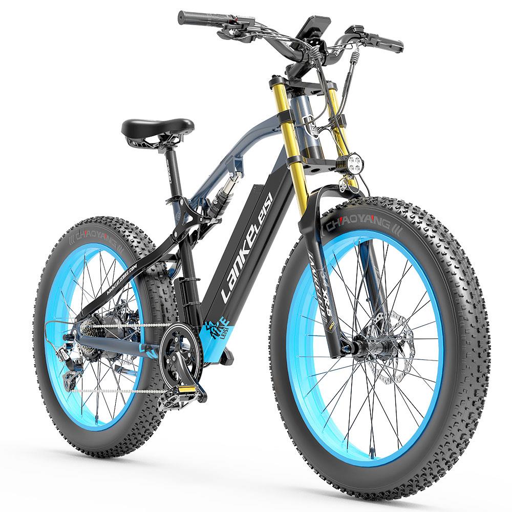 LANKELEISI RV700 gros pneu vélo électrique 16Ah 48V 1000W batterie 26 pouces