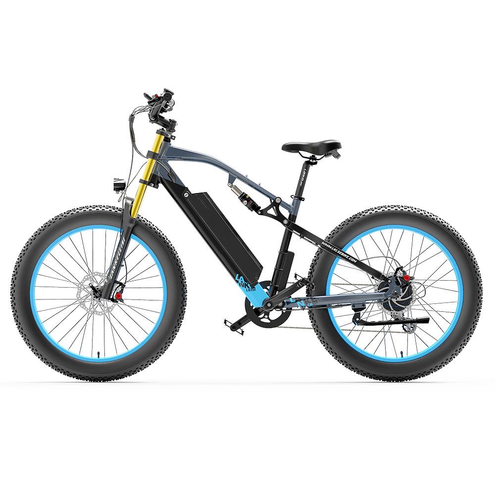 LANKELEISI RV700 gros pneu vélo électrique 16Ah 48V 1000W batterie 26 pouces