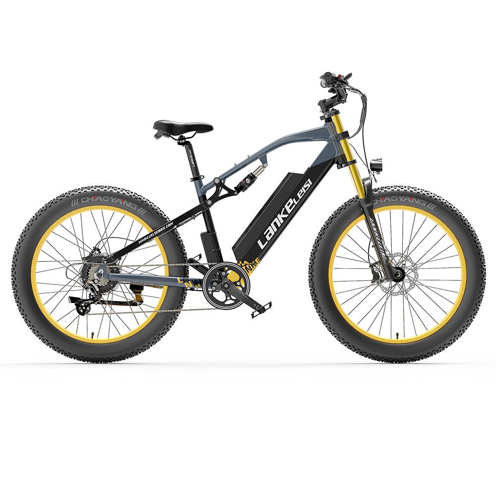 LANKELEISI RV700 gros pneu vélo électrique 16Ah 48V 1000W batterie 26 pouces