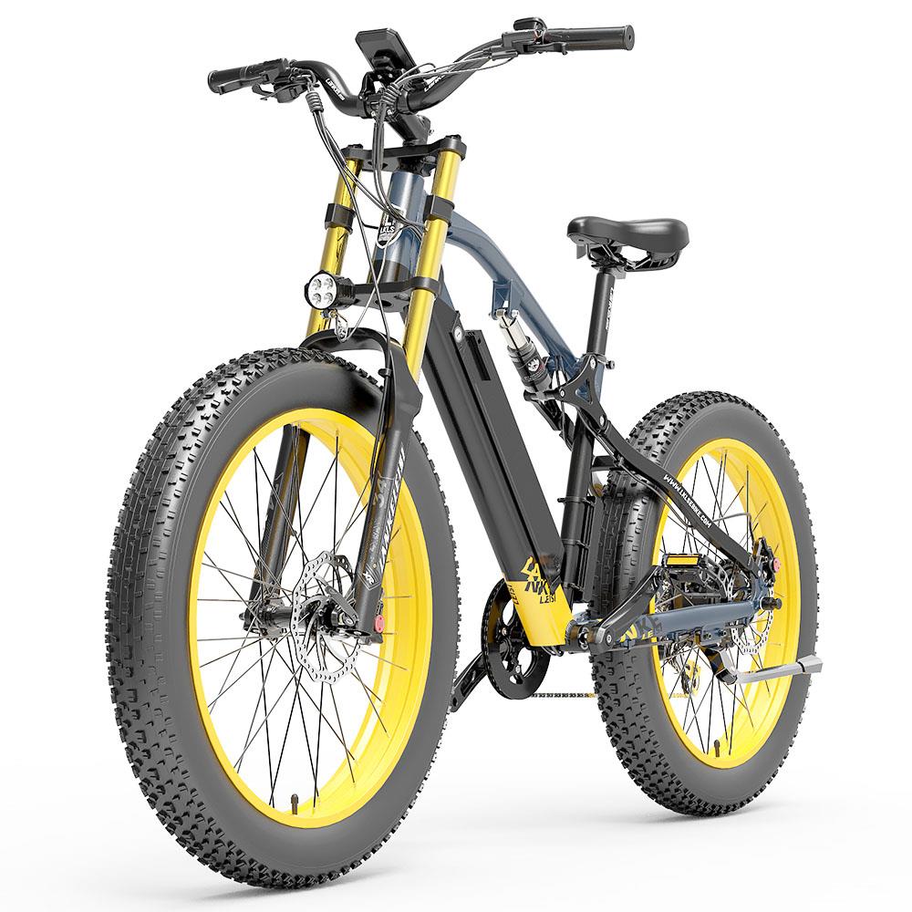 LANKELEISI RV700 gros pneu vélo électrique 16Ah 48V 1000W batterie 26 pouces