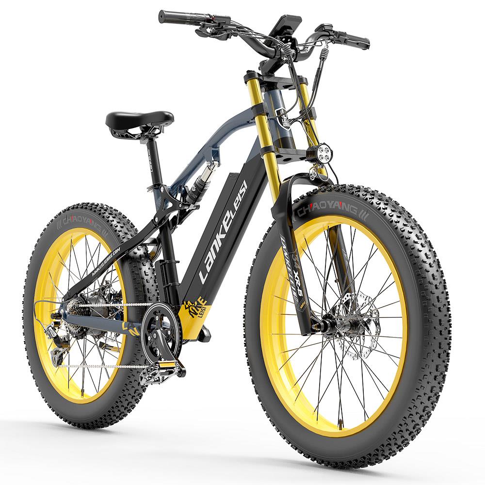LANKELEISI RV700 gros pneu vélo électrique 16Ah 48V 1000W batterie 26 pouces
