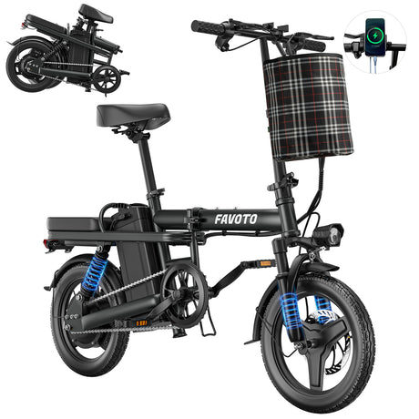 MEELOD Z9-3 14" Mini Folding Electric Bike 750W Peak Motor 48V 20.8Ah Battery