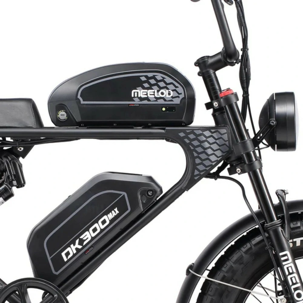 MEELOD DK300 MAX 20" Retro Moped Style Electric Bike 750W(1200W Peak) Dual Motors 48V 20Ah Dual Batteries